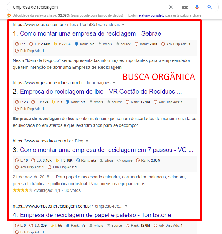BUSCA ORGANICA